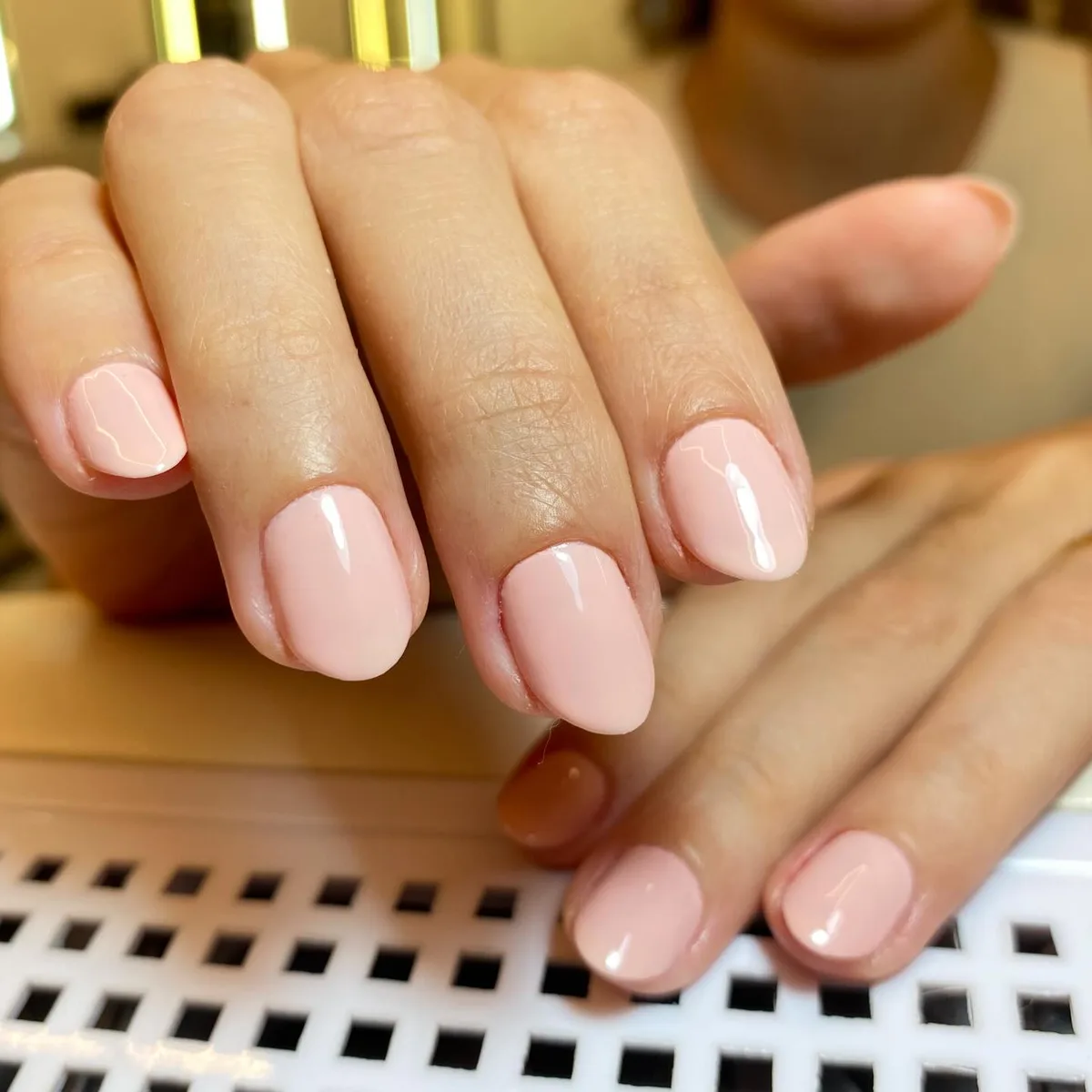 Rosa nude natural com brilho